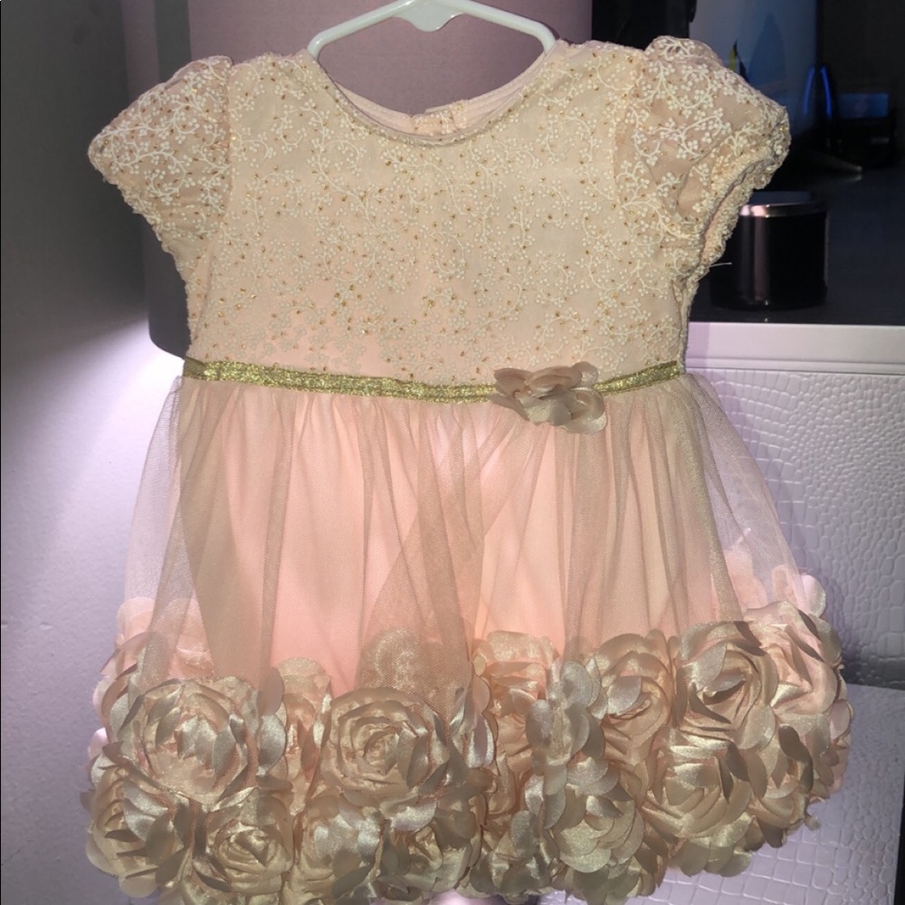 Rose gold beautiful dress for toddler girl